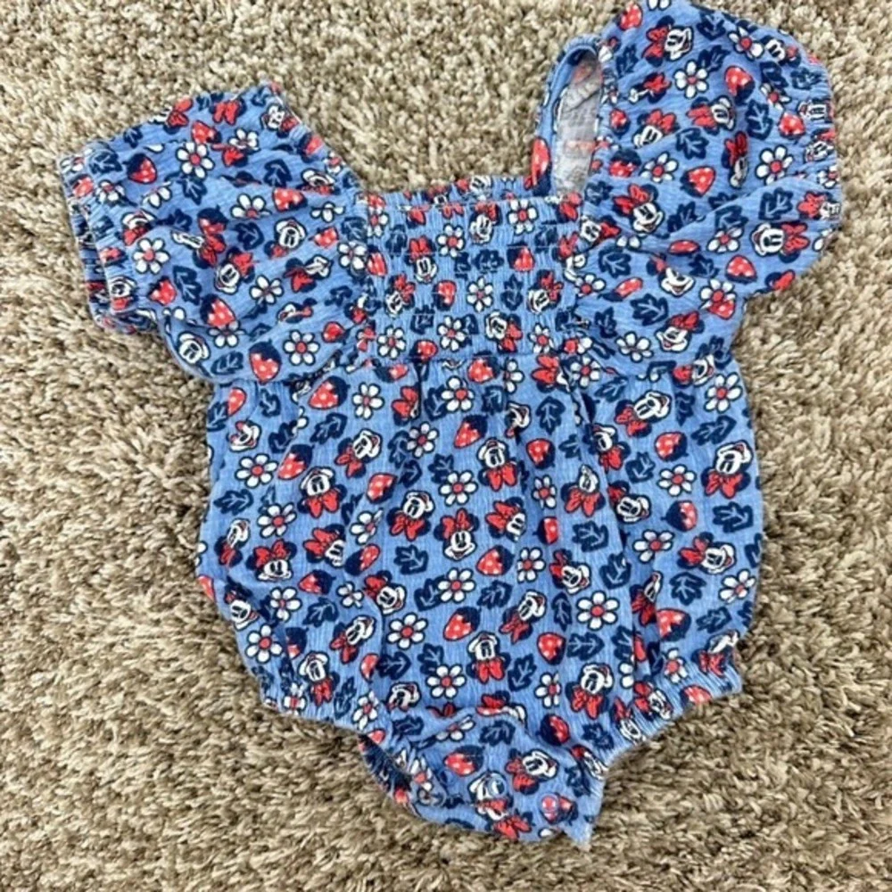Disney Baby Girl‎ Bundle Newborn Romper Footed Winnie the Pooh Minnie Mouse Set